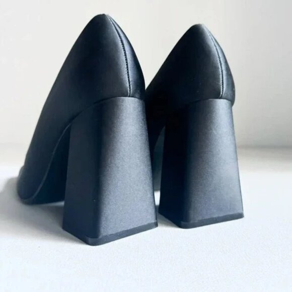 NWOT Zara Silk Block Heels - Picture 5 of 6